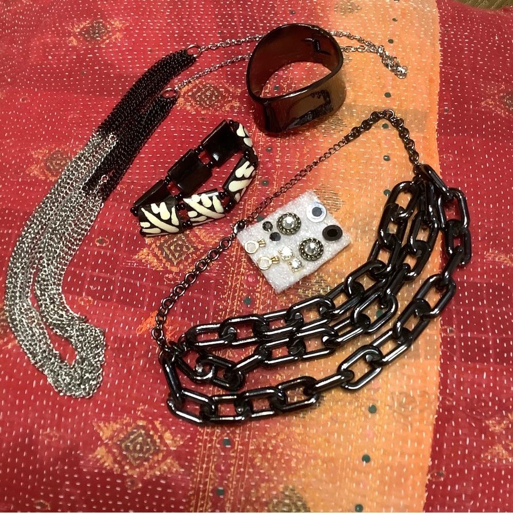 Jewelry Bundle : Statement Necklace Blackgunmetal… - image 6